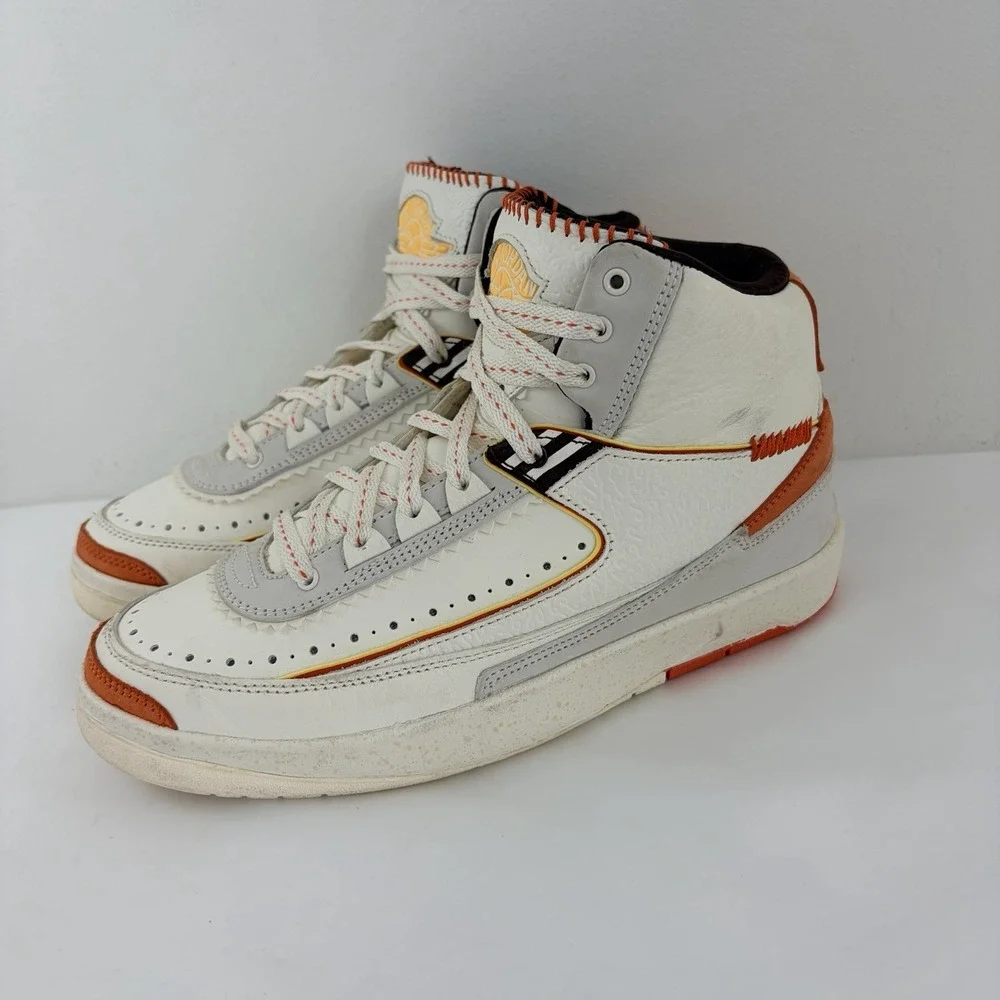 Air Jordan 2 Retro SP Maison Chateau Rouge Mens 7 Sail Orange DO5254-180 2022